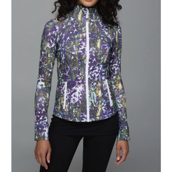 Lululemon Women's Define Jacket Full Zip Floral Sport White Multi Pattern 12 - Picture 1 of 8